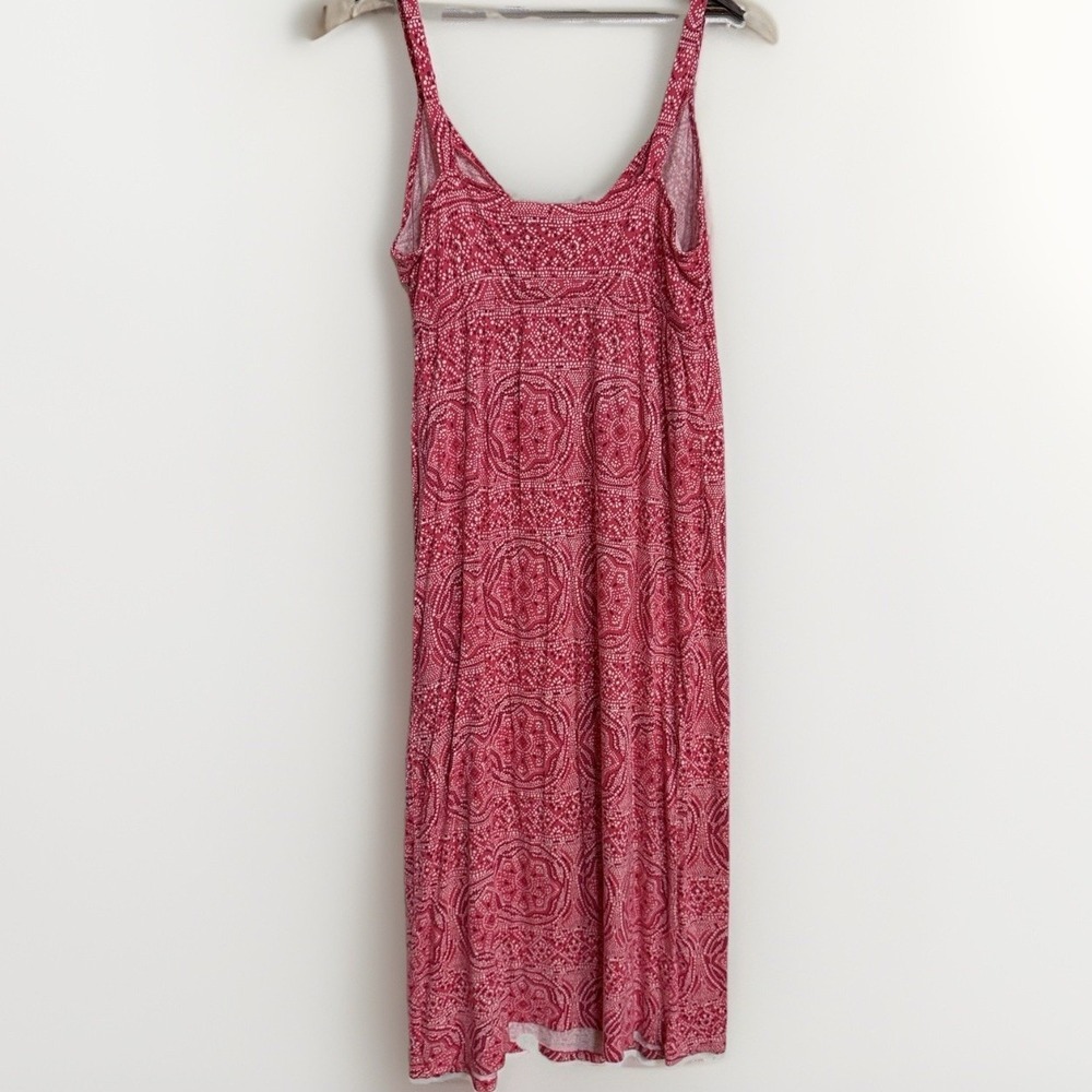 Old Navy Maternity XL Pink Paisley Wrap Maxi Dress Sleeveless Empire Waist Boho - Picture 7 of 9